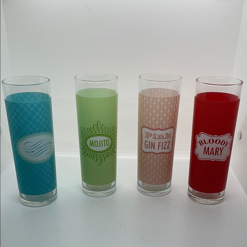 Vintage MCM Cocktail Glass Barware Set